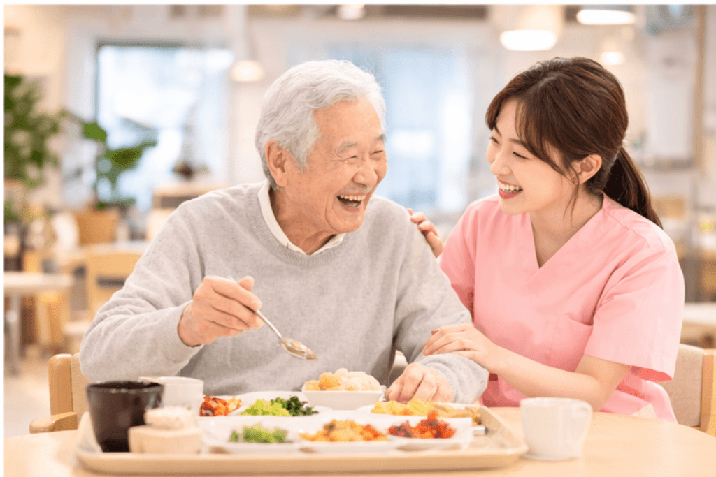 어르신들이 원예 활동을 즐기는 모습